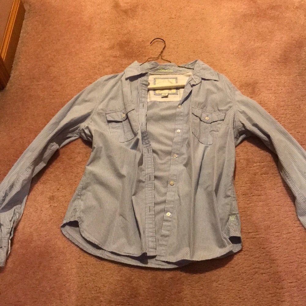 Blue button up